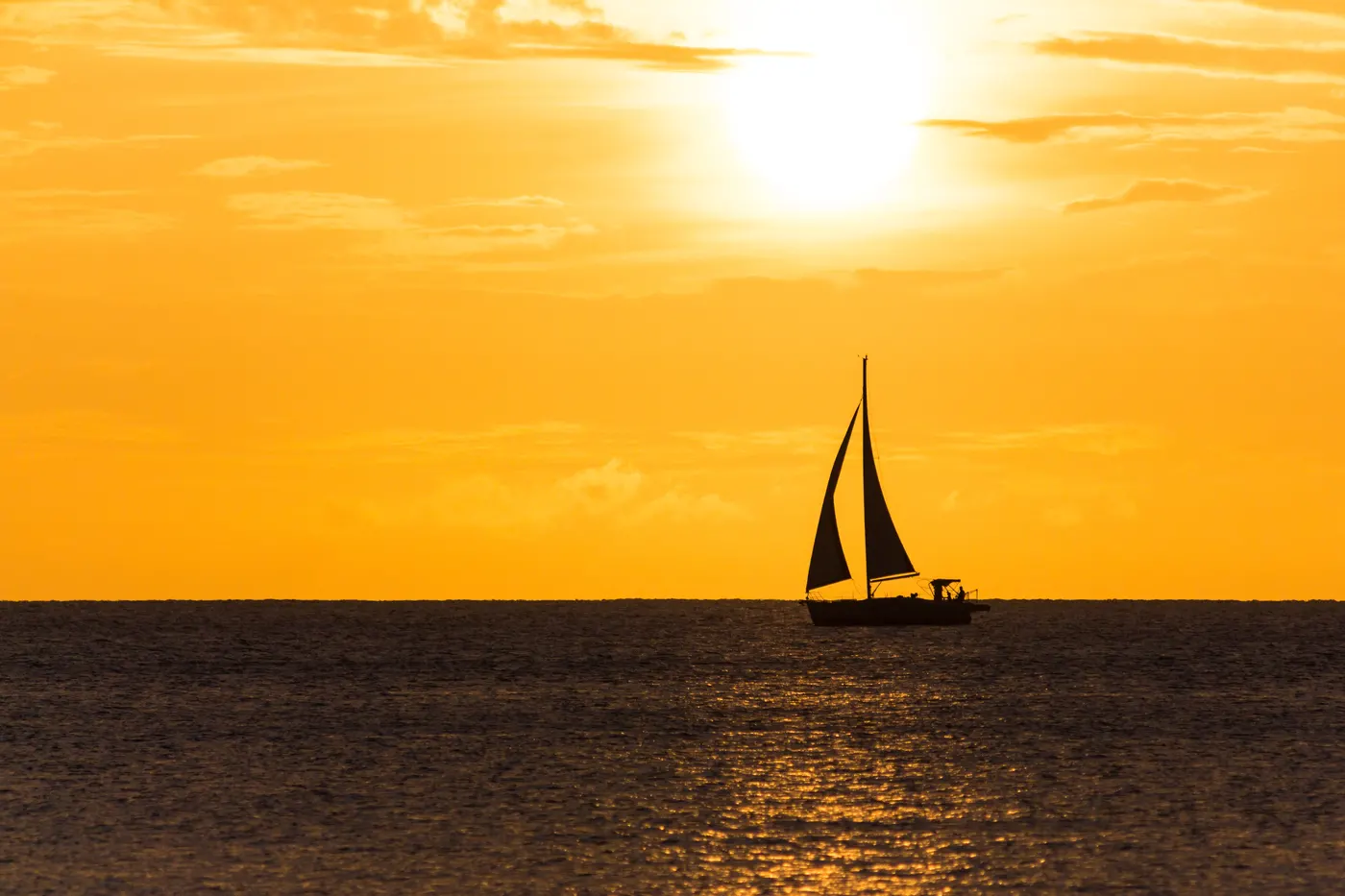 Sunset on the coast of Barbados