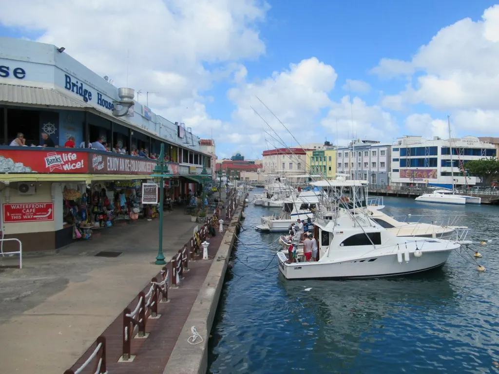 The Careenage in historic Bridgetown